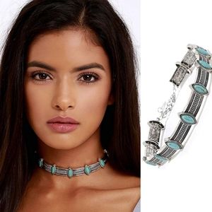 💙Turquoise choker with bracelet set 💙